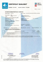 Certificat Qualibat 2022