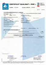 Certificat Qualibat RGE 2022